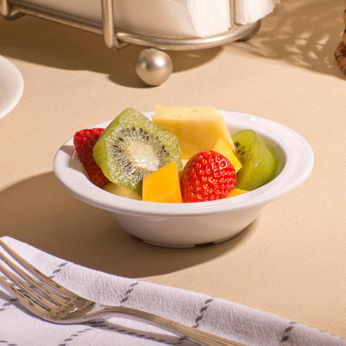 Winco MMB-4W Melamine Fruit Bowl, 4-Ounce, White (Pack of 12)