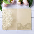 20 Pcs Laser Cut Wedding Invitations Card Pocket - with Envelope for Birthday Party, Baby or Bride Shower Invite