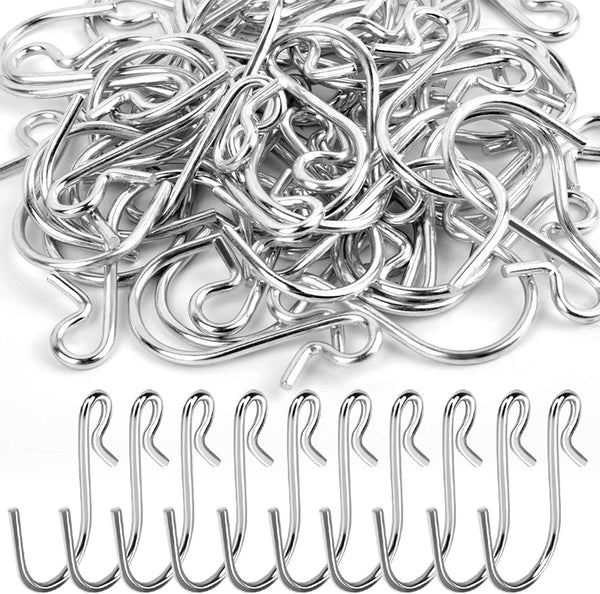 HNYYZL 30 Pack S Shaped Hooks - Stainless Steel Metal Hangers for DIY Crafts, Jewelry, Key Chains