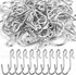 HNYYZL 30 Pack S Shaped Hooks - Stainless Steel Metal Hangers for DIY Crafts, Jewelry, Key Chains