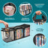 Made Easy Kit DVD Storage Bag - Clear PVC Organizer, Fits 40 DVD Cases, Black (4 Bags)