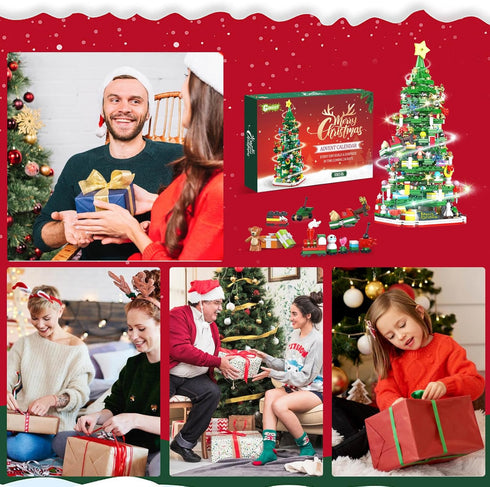 2025 Set 24 Countdown (1083 Advent Calendar Adult Teen Boy Girls Kids Christmas Tree Building Toys with Led light