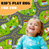 3x5 Car Play Rug City Life Traffic Road Kids Rug, Educational Road Carpet Kids Play Mat for Floor Nursery Toddler