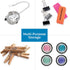iDesign Linus Plastic Drawer Organizer - Set of 2, 3" x 3" x 2", Clear Storage Container for Vanity & Kitchen