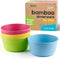 GET FRESH Bamboo Kids Snack Bowls - Set of 4, BPA Free, Dishwasher Safe & Stackable