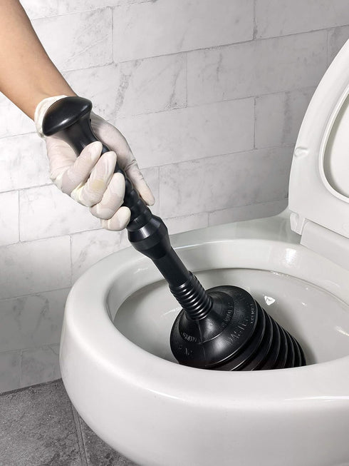 Master Plunger MP100-3 Heavy Duty Toilet Plunger, Clears Toilets, Kitchen Sinks, Fast with Air Relief Valve