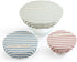 DEMDACO Homemade Striped Cotton Linen Fabric Plate Serving Dish Covers, Set of 3, 11 x 11
