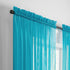 Pairs to Go Victoria Voile Modern Sheer Rod Pocket Window Curtains - 2 Panels, 59 in x 95 in, Turquoise