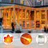 5 Pack Fall Decor Garland with Lights, 50 Ft 100 LED Enlarged Maple Leaves, Waterproof Battery Operated Indoor Outdoor