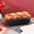 Beasea Long Loaf Bread Pan, 12x4 Inch 2 Set Rectangle Nonstick Baking Pans, Carbon Steel Toast Pan