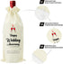 Omoojee 4 Pcs Wedding Anniversary Wine Bag, Flax Drawstring Couple Gift for Married Anniversary