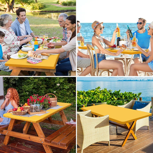 4 30" 48") homing Rectangle Table Cloth Cover, Waterproof Polyester Elastic Fitted Tablecloth, Fits for Foot Folding