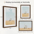 5x7 Set 2, 5x7 4x6, Fun Memories Picture Frame of Natural Solid Walnut Wood Photo Frame with HD Tempered Glass, Modern