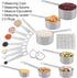 Measuring Cups and Spoons Set, 18/8 Stainless Steel 16pcs Set with Leveler and Equivalents Dry Measuring Cups