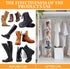 16 Large Clear Pockets Fabric Dual Sided Hanging Shoe Rack for Closet, Rotating Hanger Boot Organizer for Men's and