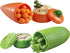 Hutzler Plastic Attack Snack Containers, 2.6" x 7", Orange/Green