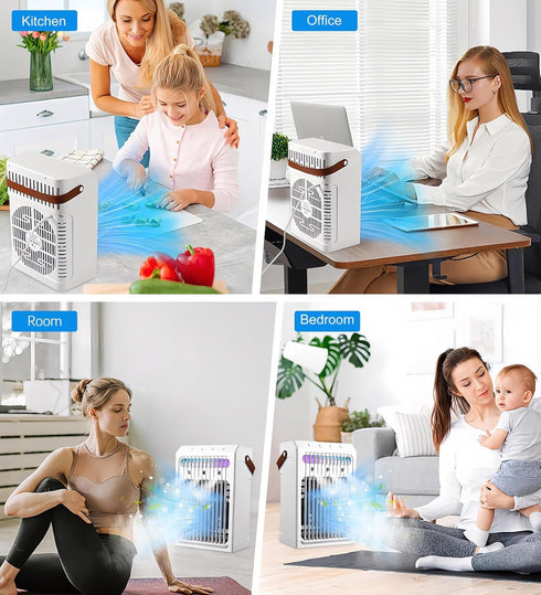 gootu Conditioners,1000ML Conditioner,3 Cooler,2/4/6H OFF,7Color Portable Air Portable AC Unit,Personal Small Air Speed