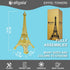 allgala Eiffel Tower Statue Decor, 15" Alloy Metal, Gold