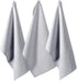 DII Cotton Kitchen Towel Set, Lightweight & Fast-Drying Dish Towels, 20x30, Gray Chambray, 3 Piece