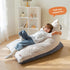 MAXYOYO Kids Bean Bag Chair, Stuffed Bean Bag with Handle for Boys and Girls, Two-Tone Design Child Lazy Chair