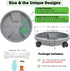 1 11 inch Pc Plant Caddy with Lockable Wheels, Drainage & Self-watering Design, Movable Wheeled Round Planter Stand