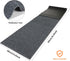 Nuanchu Large Semi-Finished Striped Door Mat, 24 x 35 Gray, Waterproof Entry Mat with Rubber Lining for Indoor and