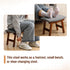 Bamboo Footrest Ottoman with Gray Cushion and Brown Legs - Small Size