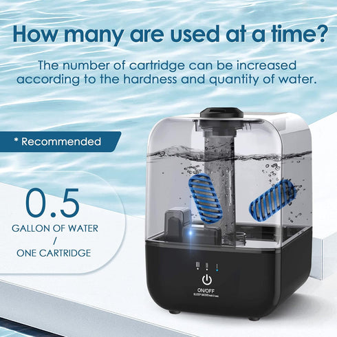 20X Humidifier Demineralization Cartridge, Compatible with Most Humidifiers, Prevents Hard Water Build-Up