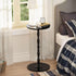 Wood Drink Table, Round Side Table for Small Spaces, Pedestal End Table Modern Accent Nightstand for Living Room