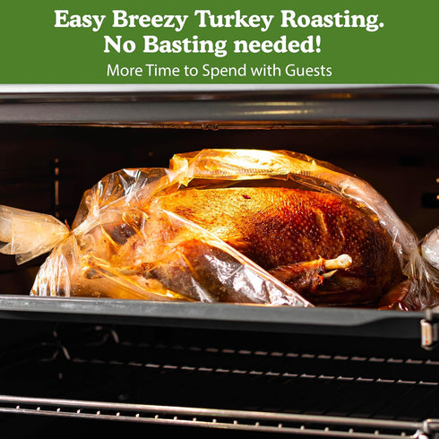 Regency Wraps Turkey Roasting Bags with Twist Ties, Oven Safe for Cooking Turkey, Poultry, or Meat, 20" x 24" (2 pack)
