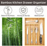 Silverware Organizer Bamboo Kitchen Drawer, Utensil Holder Cutlery Organizer Tray