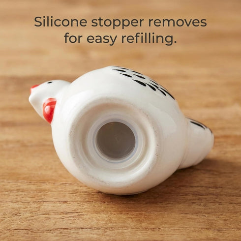 Set Ceramic Farmhouse Salt & Pepper Shaker (Chickens)