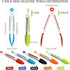 Mudder 5 Pcs Mini Silicone Tongs, 7 Inch Small Serving Kitchen Tongs for Christmas Party Supplies