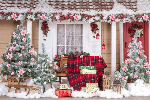 WILLBOND 36 Pcs Christmas Poinsettia Flowers - 3 Size Glitter Faux Ornaments for Christmas and New Year Decoration