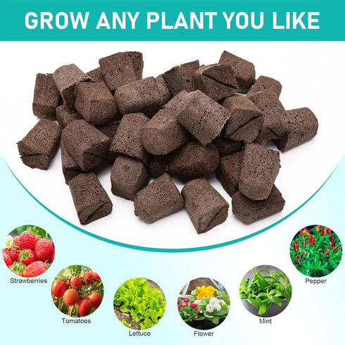Coldairsoap 50P Seed Starter Sponge for Germinate Quickly, Hydroponic Sponges Grow Starter Pod for Plants Vegetables