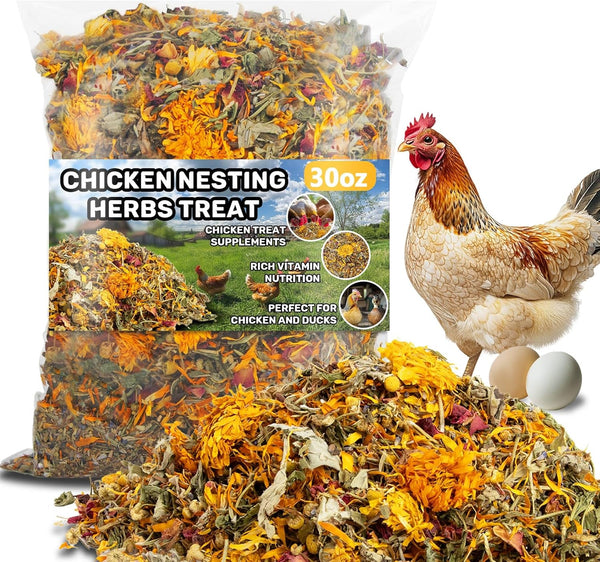 MAQIHAN 30oz Chicken Nesting Herbs - Dried Herb for Layer Feed,Coop and