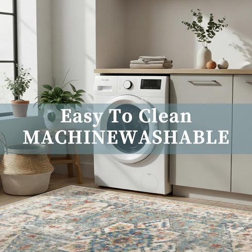 2x10 Enkor Runner Rugs for Hallway, Washable Soft Boho Non Slip Floor Rugs for Kitchen, Modern Mat for Living Room