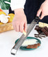 Ourokhome Kitchen Lemon Zester, Stainless Steel Hand Held Grater for Cheese, Ginger, Chocolate, Black