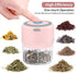 Electric Herb Grinder - 3.5 Inch Large Grinders for Grinding Dry Fresh Herbs and Spice with Clear Chamber, Portable USB Charge Herb Grinder, Including Clean Brush and Tweezers, Gift Box, Pink