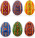 Set 6 2.5 Inches BestPysanky of Folk Art Patterns Wooden Ukrainian Easter Eggs