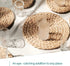 Set of 8 Round Woven Placemats, Natural Water Hyacinth Wicker Placemats, Heat Resistant Non-Slip Table Mats (13.5")