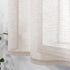 Short Curtains 36 inch Length, 2 Panels Rod Pocket Semi Sheer Faux Linen for Small Windows