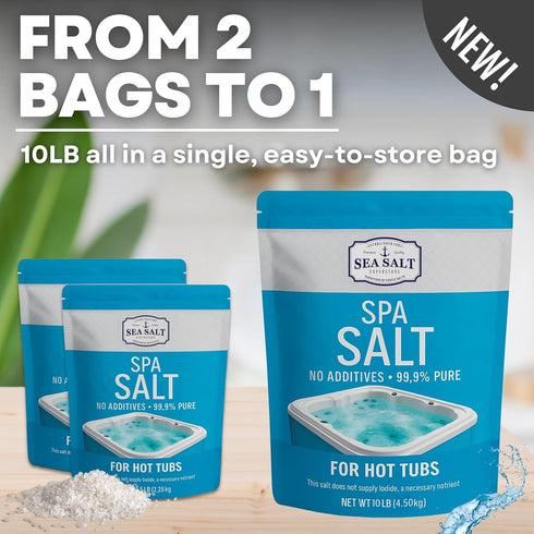 10 Lbs Spa Salt for All Spa Systems and Chlorine Generators Hot Tub Salts for Ace Freshwater, Hotspring, Jacuzzi