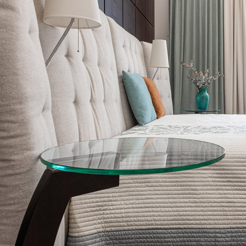 12-Inch 3/8 Round Tempered Glass Table Top, Thick, Flat Polished Edge, Durable Glass for Dining, Coffee, and Office