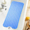 Extra Long Bathtub Mat Non Slip, Clear Navy Blue Soft Bath Mat