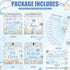 51 Teling Pieces Diaper Raffle Tickets with Card Box Baby Shower Decorations Baby Shower Holder Box for Girl Boy Diaper