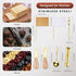 Charcuterie Board Accessories Spreader Knife Set Cheese Butter Spreader Knife Charcuterie Utensils with Wooden Handles Mini Serving Tongs Spoons Forks for party Wedding Christmas (Gold, 18 Pieces) by Patelai