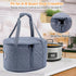 BAGSPRITE Slow Cooker Carrying Case, Compatible with 6-8 Quart Crockpot, Hot Food Tote with Lid Fastener