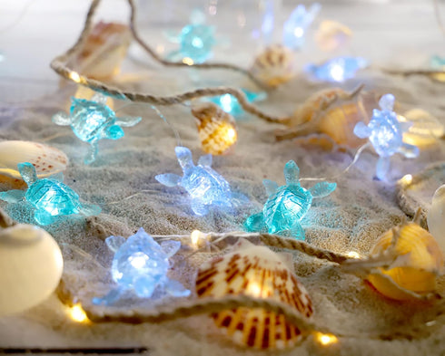 7.2FT 39LED MIYA LIFE Seashell Garland Ocean Light for Beach Decor Battery Operated Coastal Garland Magic Conch Shell