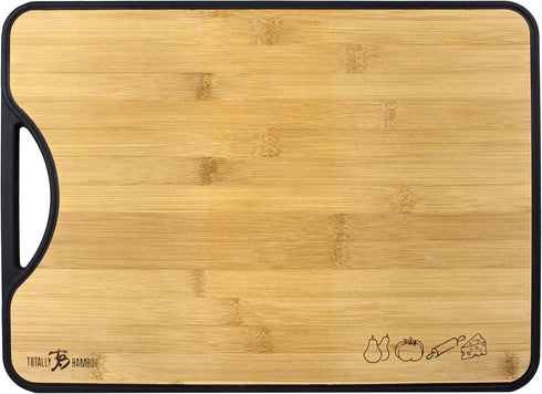 Totally Bamboo Poly-Boo Double Sided Bamboo and Poly Cutting Board, 15" x 11", BPA Free